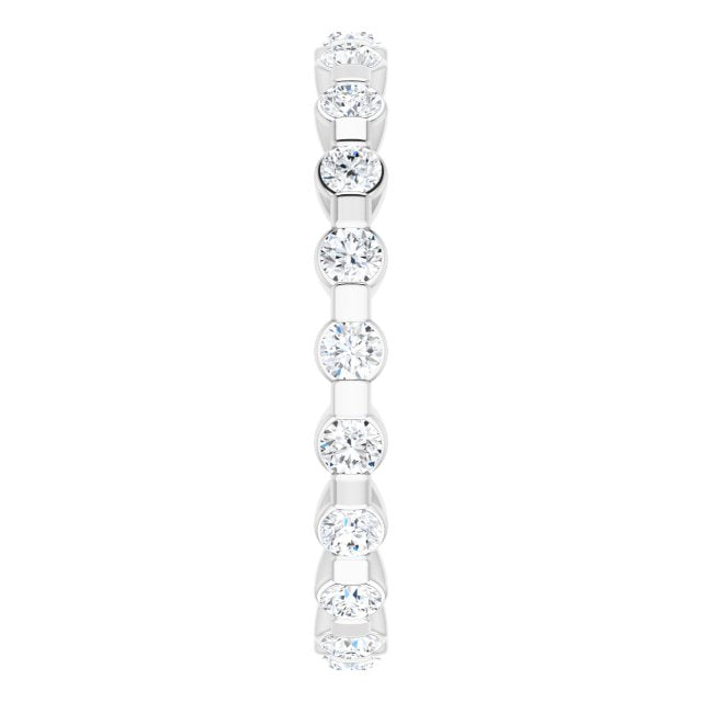 0.66 ct. Bar Set Round Diamond Eternity Band-VIRABYANI